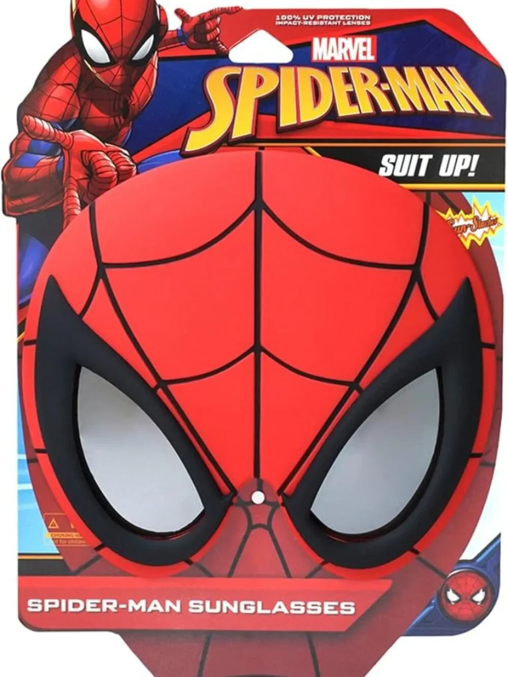 Marvel Spider-Man Costume Sunglasses Adults - Kids Red UV Protection New on Card